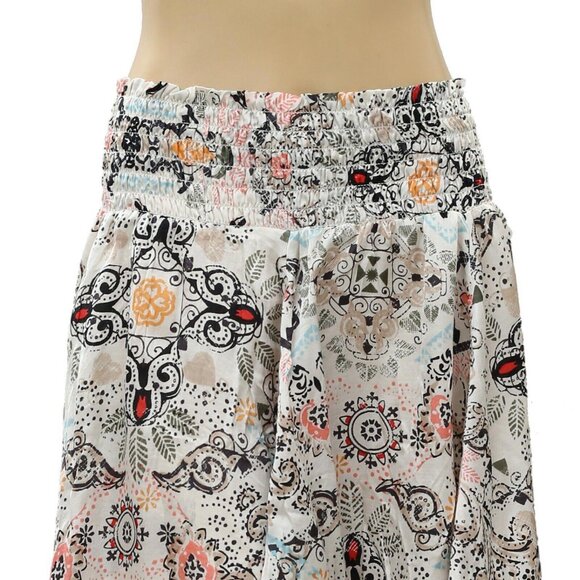 Odd Molly Anthropologie Floral Printed Smocked Mini Skirt High Waisted L3 - Picture 2 of 5